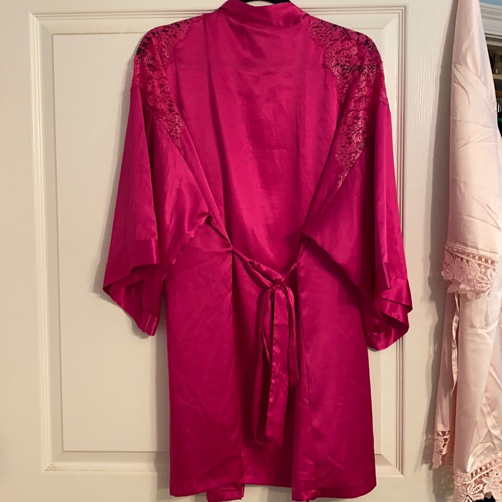 Victoria’s Secret pink silk robe